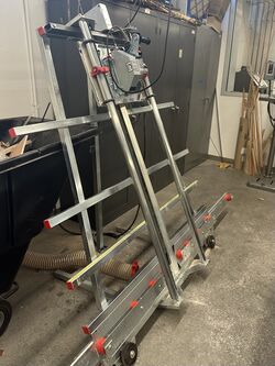 A photo of the Milwaukee 6480-20 panel saw in the Wood Shop.