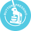 Blue "button pressing" icon