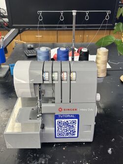 A photo of a Singer HD0400S sewing machine in the Makerspace.