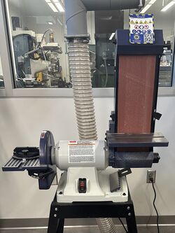 A photo of the Dayton Belt Sander in the Wood Shop.