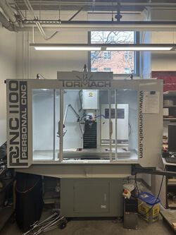 A photo of the Tormach CNC mill in the Student Machine Shop.