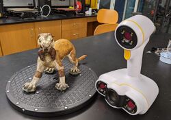 A photo of the Peel 2 3D scanner in the Makerspace.