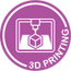 Purple "3d printing" icon